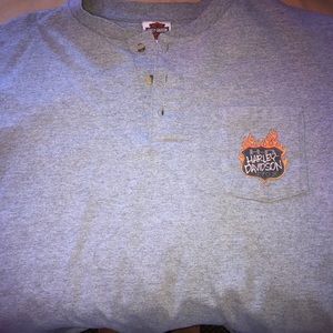 Harley Davidson half button tee!